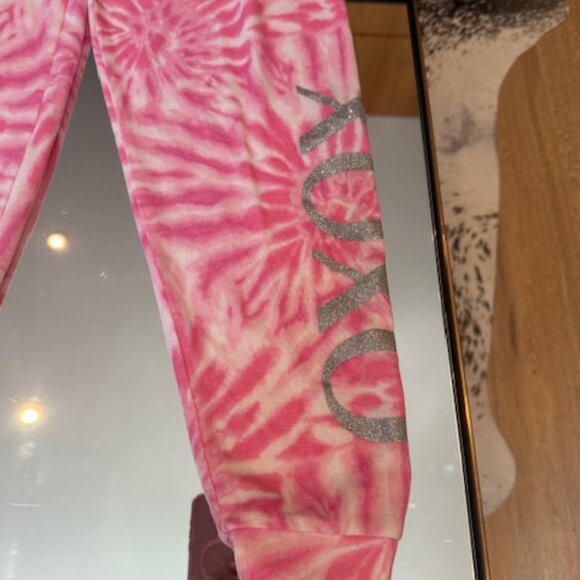 NWT XOXO Women's Pink Tie-Dye Fleece Joggers - Size S - Picture 7 of 7